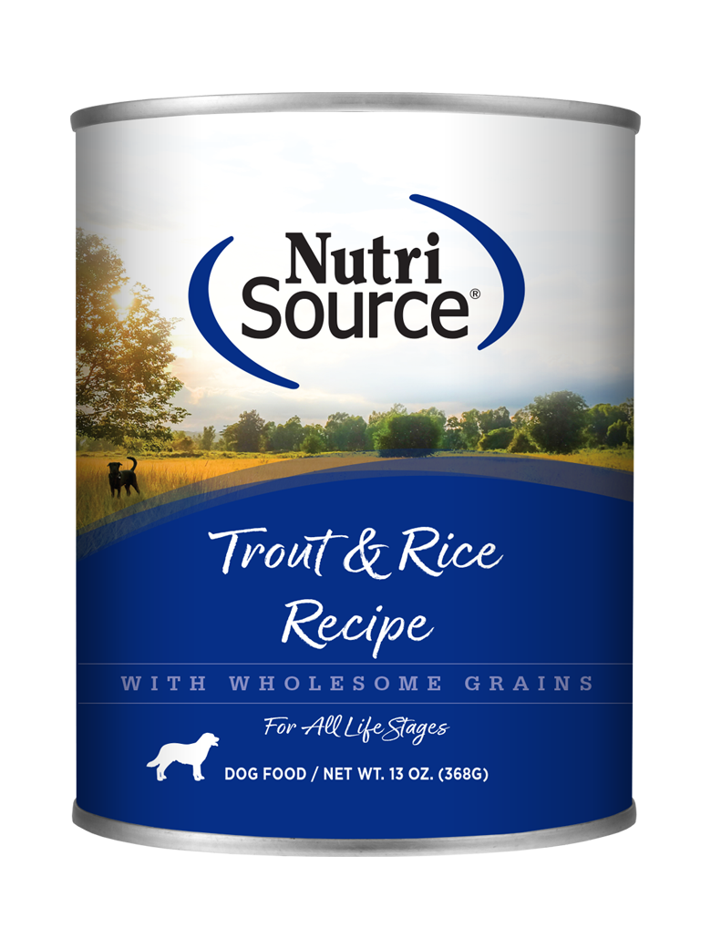 NutriSource Trout & Rice Canned Dog Food