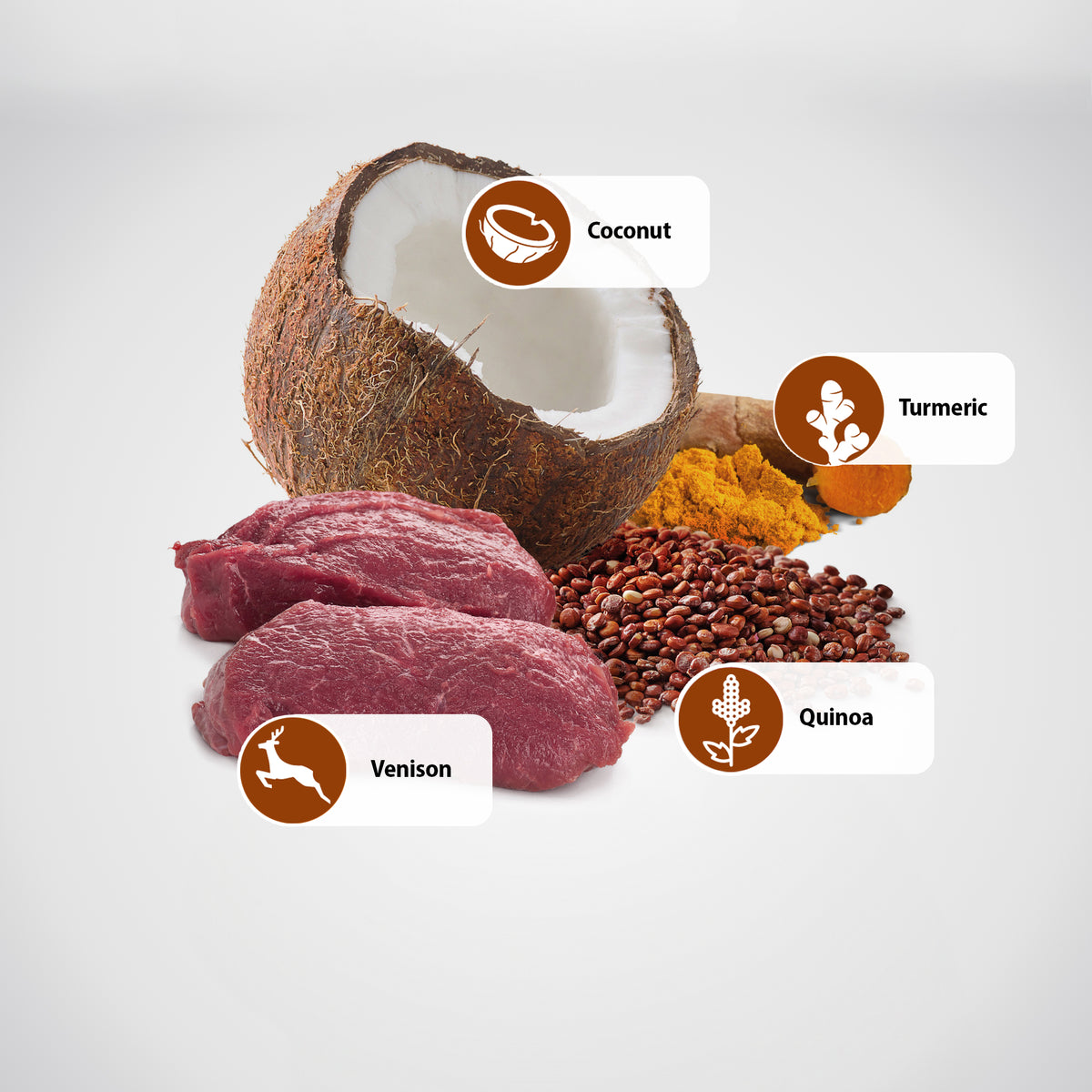 Farmina N&D Quinoa Skin Coat Venison, Coconut Turmeric Medium Ma