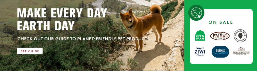 Make every day earth day. Check out our guide to planet-friendly pet products. click to see guide. 