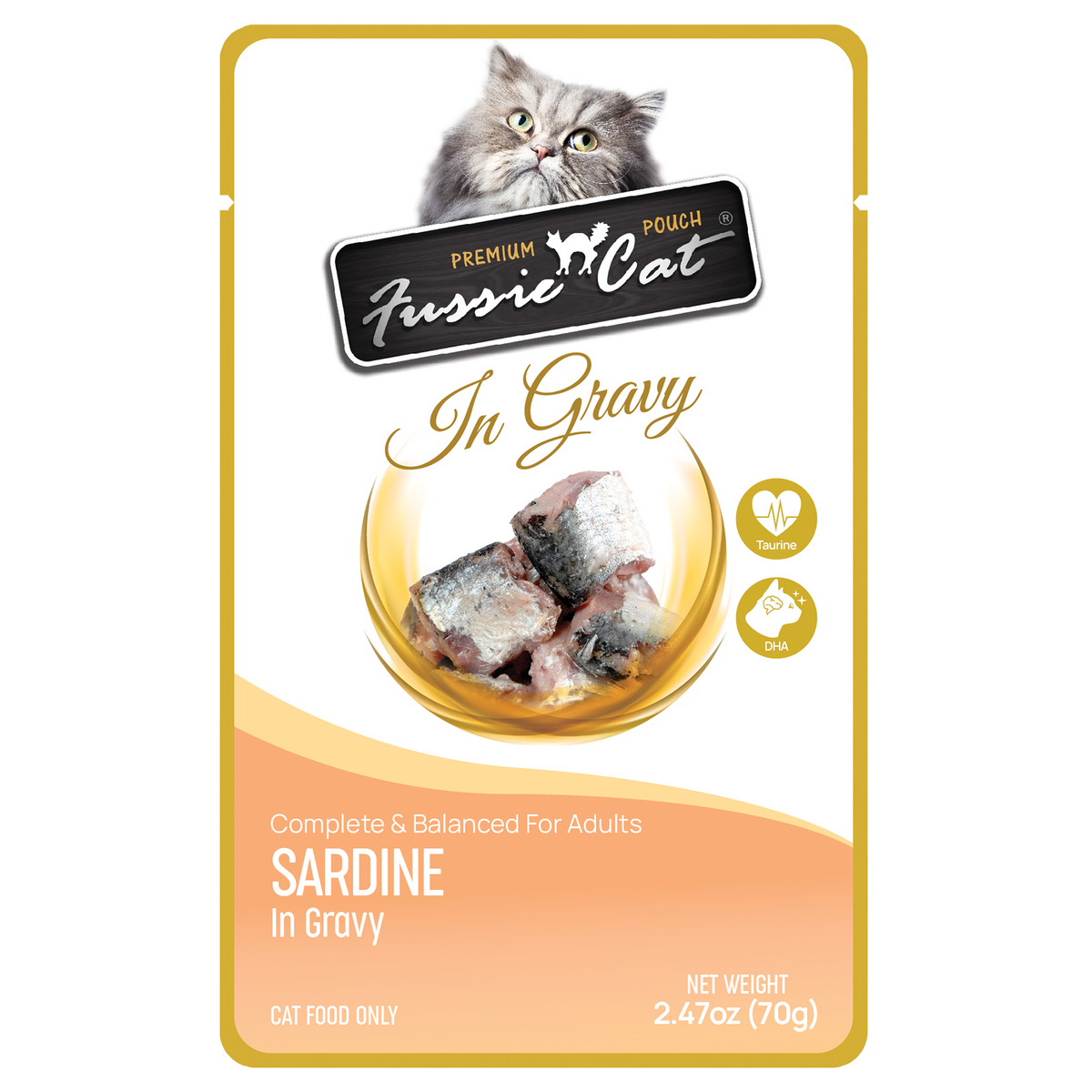 Fussie Cat Premium Pouch Sardine in Gravy Cat Food