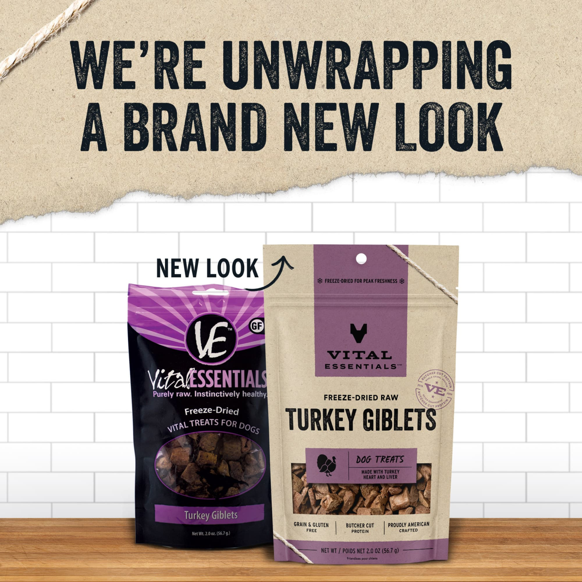 Vital Essentials Freeze Dried Turkey Giblets Dog Treats