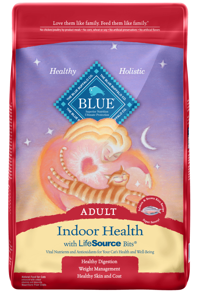 Blue Buffalo Indoor Health Natural Salmon Brown Rice Adult Dry Cat F