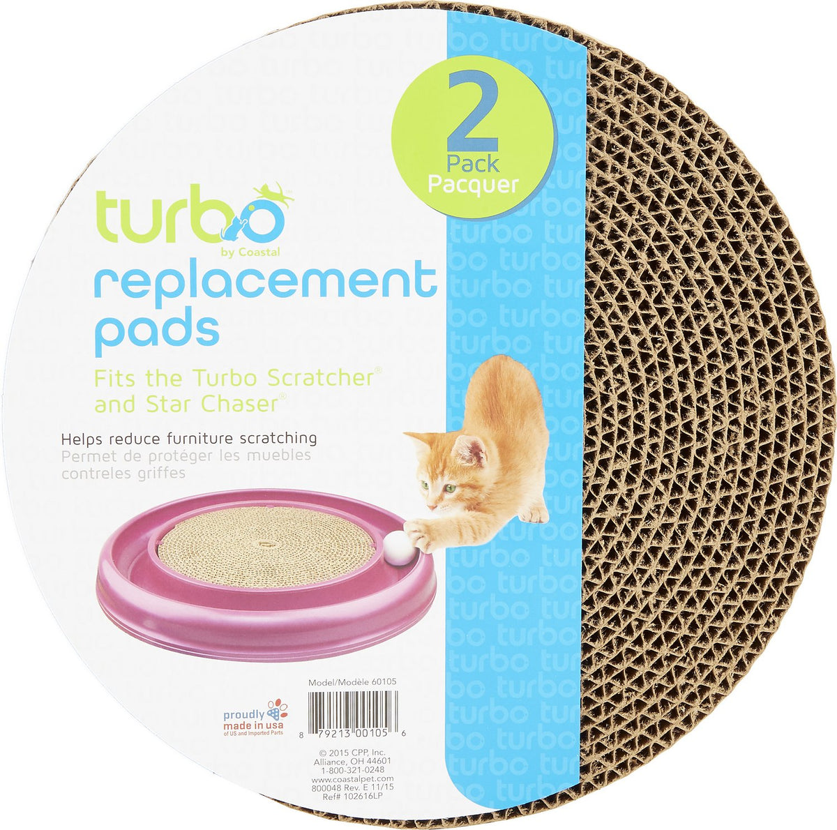 Bergan Turbo Scratcher Cat Toy Replacement Pads - Main Image
