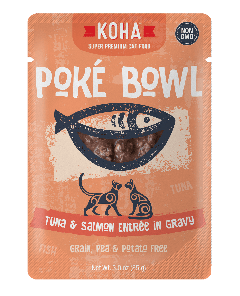 Koha Poké Bowl Tuna & Salmon Entrée in Gravy Wet Cat Food Pouch