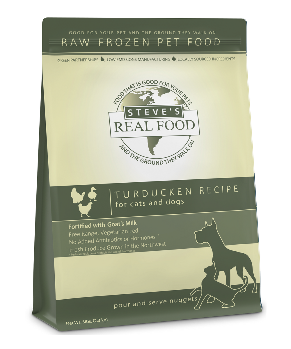 Steve s Real Food Raw Frozen Turducken Diet Food for Dogs Cats