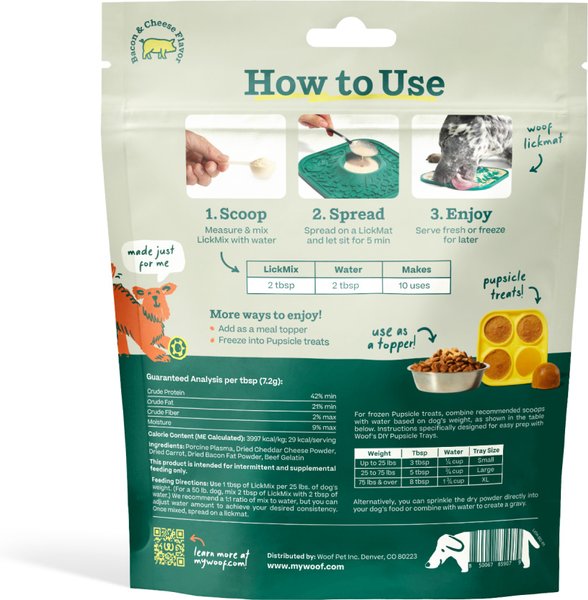 Woof LickMixes Bacon & Cheese Lickable Dog Treat