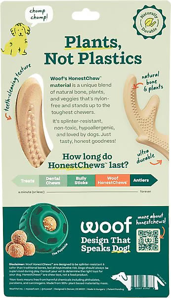 Woof HonestChew Antler Dog Chew Toy