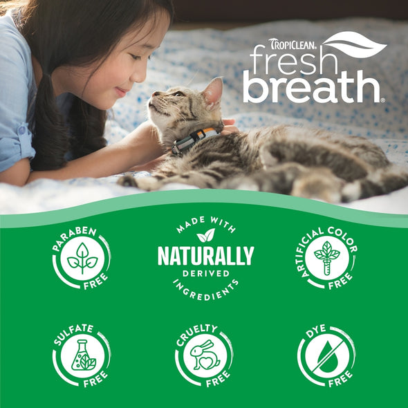 TropiClean Fresh Breath Odor & Tartar Control Cat Dental Kit