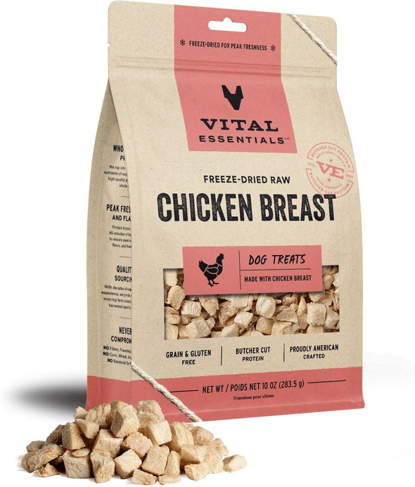 Vital Essentials Freeze-Dried Chicken Breast Dog Treats