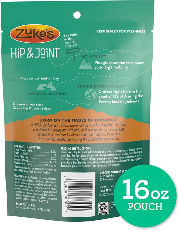 Zuke's Hip & Joint Chicken Recipe Soft & Chewy Dog Treats