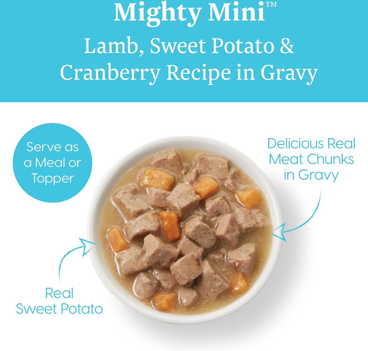 Solid Gold Mighty Mini Lamb Sweet Potato Cranberry Recipe in Gravy