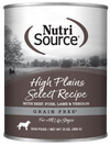 NutriSource Grain Free High Plains Select Canned Dog Food