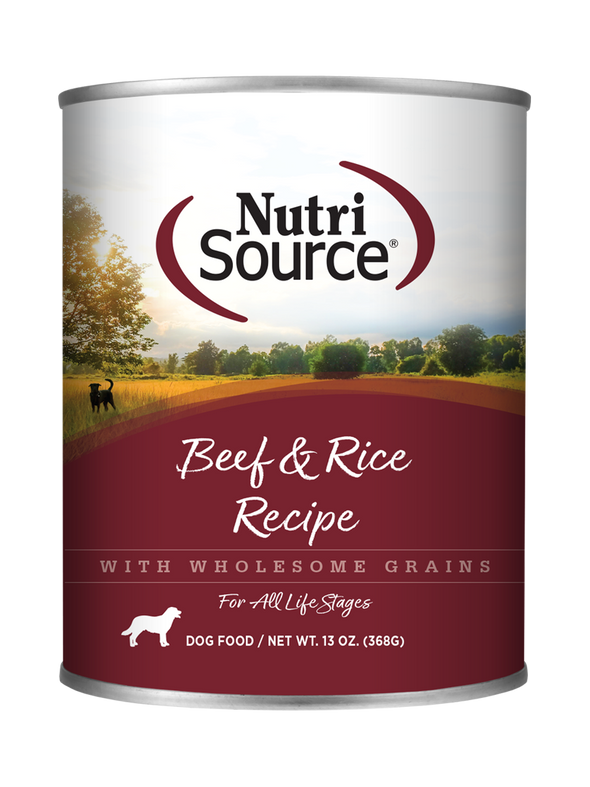NutriSource Beef & Rice Canned Dog Food