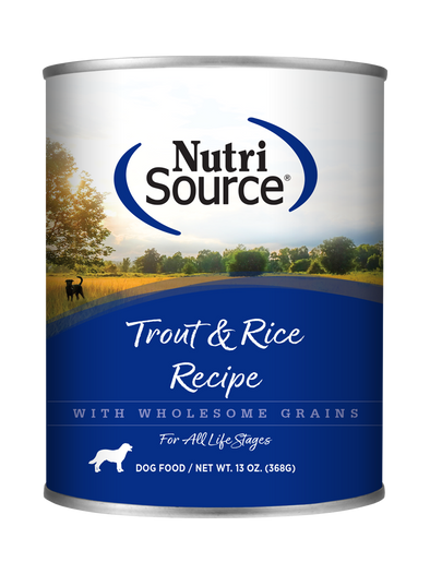 NutriSource Trout & Rice Canned Dog Food