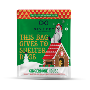 GivePet Gingerbone House Soft Baked Holiday Treats for Dogs