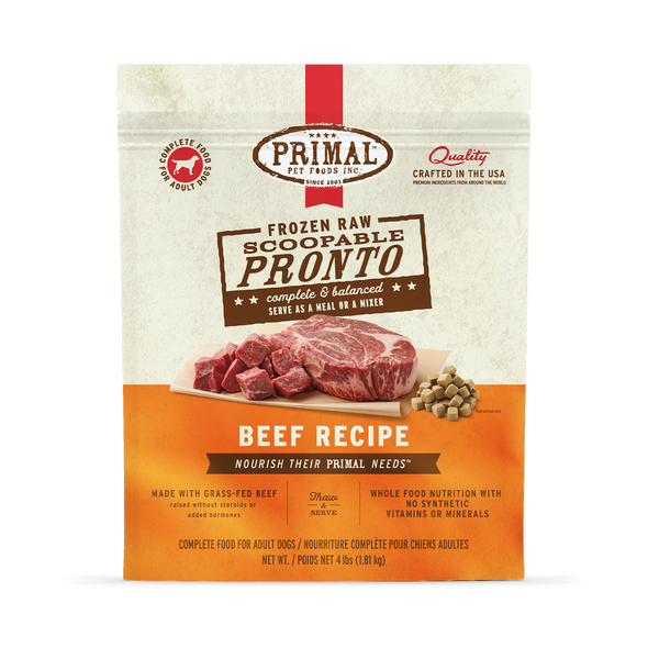 Primal Pronto Raw Frozen Beef Dog Food