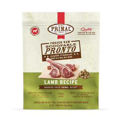 Primal Pronto Raw Frozen Lamb Dog Food