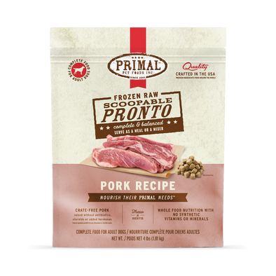 Primal Pronto Raw Frozen Pork Dog Food