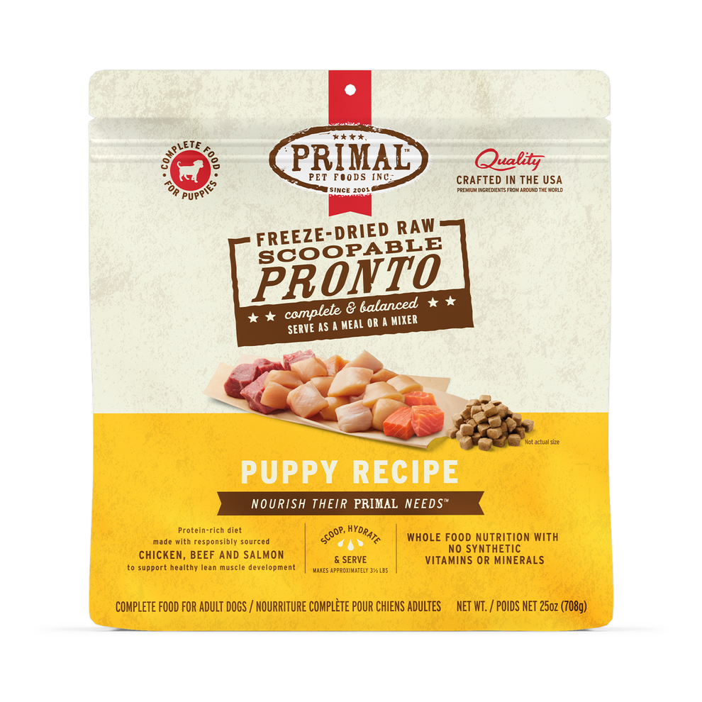 Primal Freeze Dried Dog Pronto Dog Food Freeze-Dried Raw Scoopable