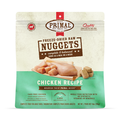 Primal Freeze Dried Nuggets Grain Free Chicken Formula Dog Food