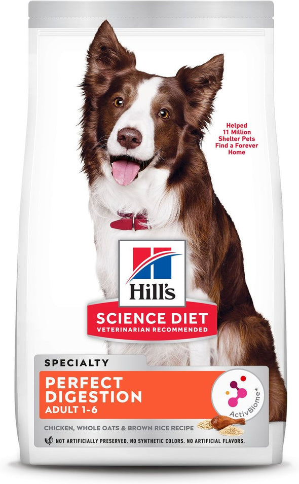Hill's Science Diet Adult Perfect Digestion Chicken, Brown Rice, & Whole Oats Recipe Dry Dog Food