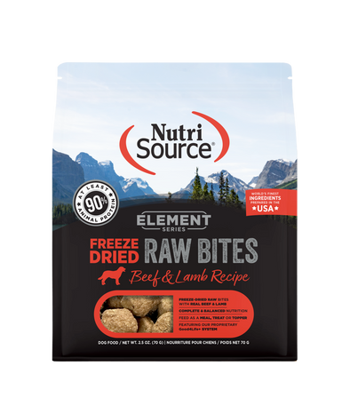 NutriSource Element Series Beef and Lamb Recipe Freeze-Dried Raw Dog Food