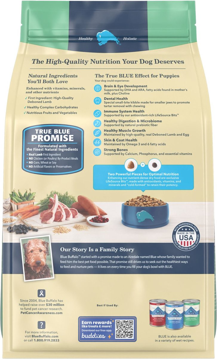 Blue Buffalo Life Protection Natural Lamb Oatmeal Recipe Puppy Dry D