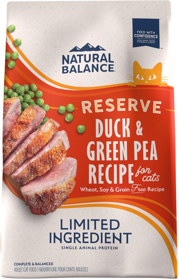 Natural Balance Limited Ingredient Reserve Grain-Free Duck & Green Pea Recipe Dry Cat Food