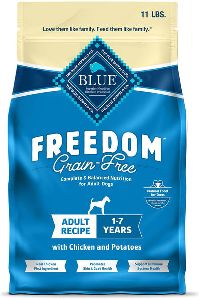 Blue Buffalo Freedom Grain Free Chicken Recipe Adult Dry Dog Food 24 lbs