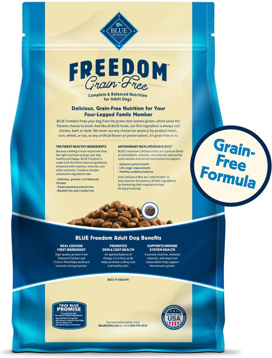 Blue Buffalo Freedom Adult Grain-Free Chicken Potatoes Dry Dog Food