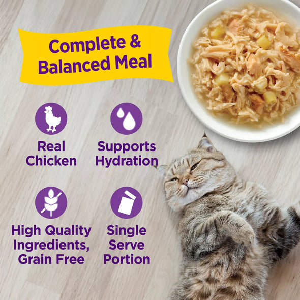 Wellness Appetizing Entrees Shredded Chicken & Salmon Wet Cat Food Pouch