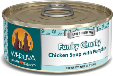 Weruva Funky Chunky Chicken Soup with Pumpkin Canned Dog Food