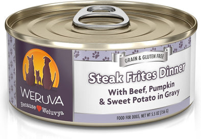Weruva Steak Frites with Beef, Pumpkin & Sweet Potato in Gravy Canned Dog Food