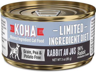 KOHA Grain & Potato Free Limited Ingredient Diet Rabbit Pate Canned Cat Food