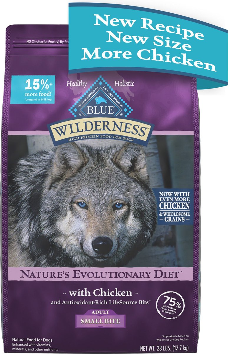 Blue wilderness small 2024 bites dog food