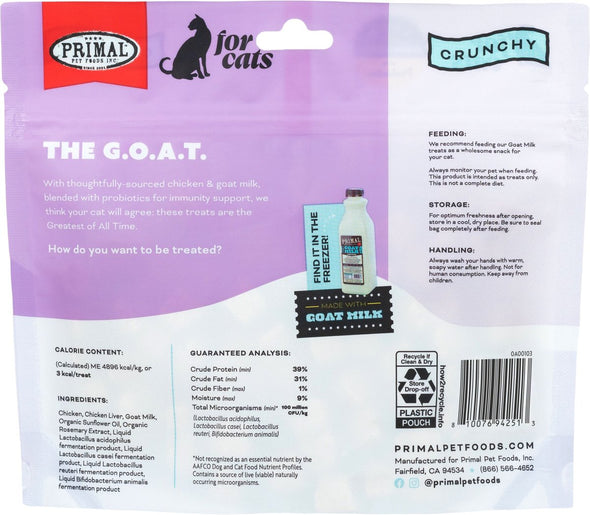 Primal The G.O.A.T. Chicken & Goat Milk for Cats! Recipe Treats for Cats