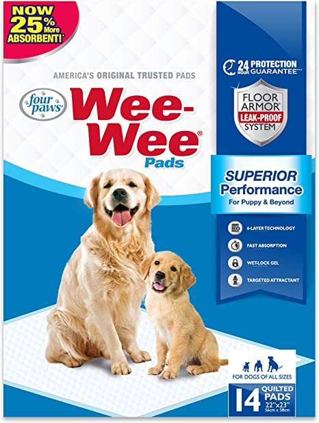 Four Paws Wee-Wee Superior Performance Puppy Housebreaking Pads