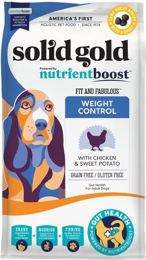 Solid Gold Nutrientboost Fit & Fabulous Chicken, Sweet Potato & Green Bean Weight Control Recipe Dog Food