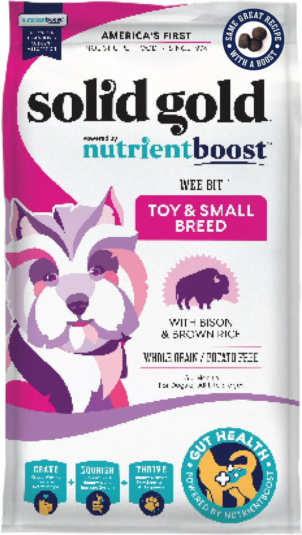 Solid Gold Nutrientboost Wee Bit Bison Recipe Small Breed Dry Dog Food