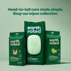 Earth Rated USDA Certified Biobased White Tea & Basil Scented Grooming Wipes for Dogs and Cats
