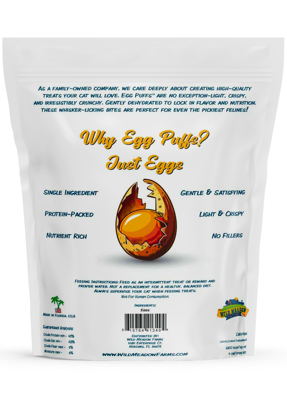 Wild Meadow Farms Egg Puffs with Just Eggs Cat Treats