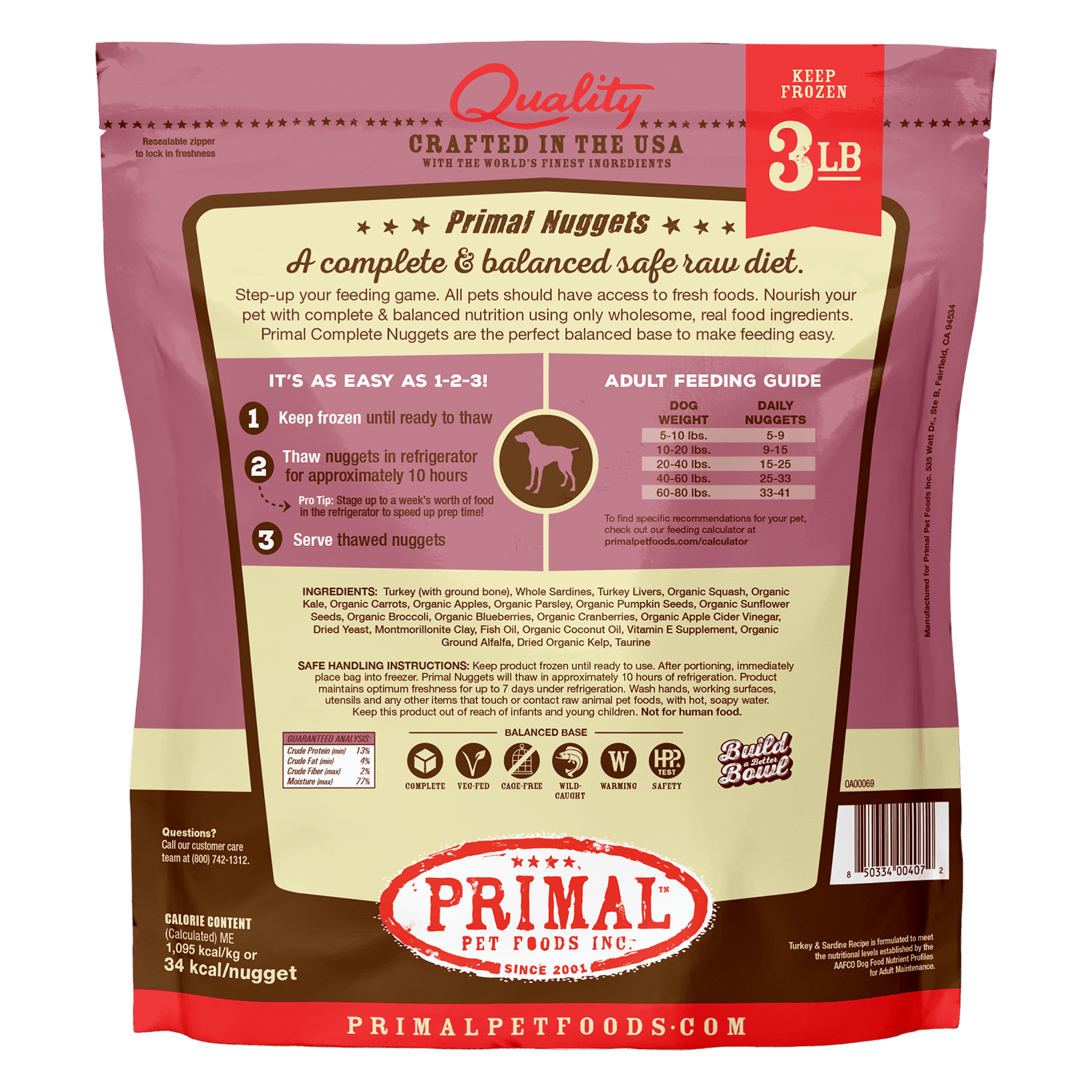 Primal turkey and clearance sardine