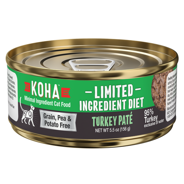 KOHA Grain & Potato Free Limited Ingredient Diet Turkey Pate Canned Cat Food