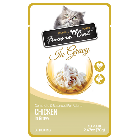 Fussie Cat Premium Pouch Chicken in Gravy Cat Food