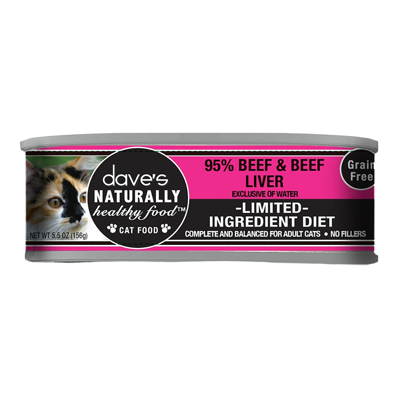 Dave s 95 Beef and Beef Liver Pate Formula Canned Cat Food