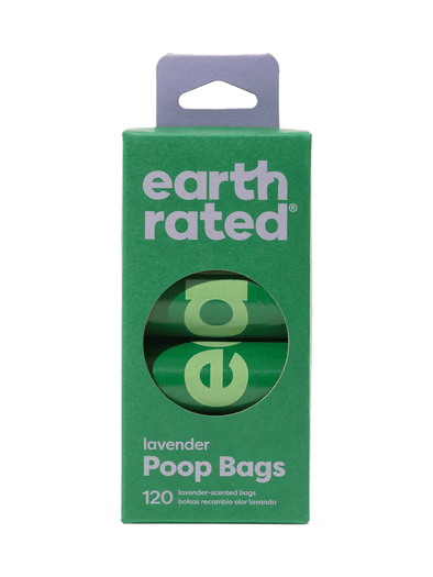 Earth Rated Lavender Scented Dog Waste Bags, 8 Refill Rolls 120-Count
