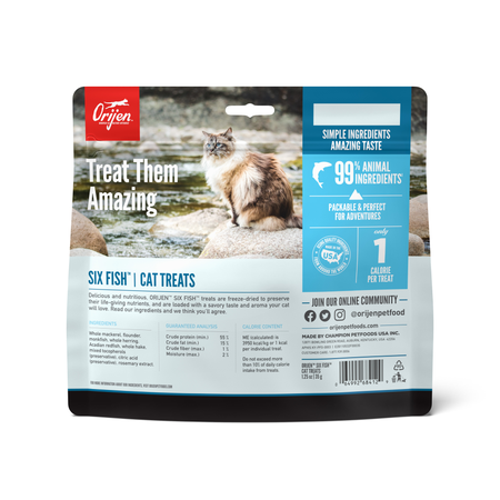 Orijen Freeze Dried Fish For Cats ORIJEN Grain Free Six Fish