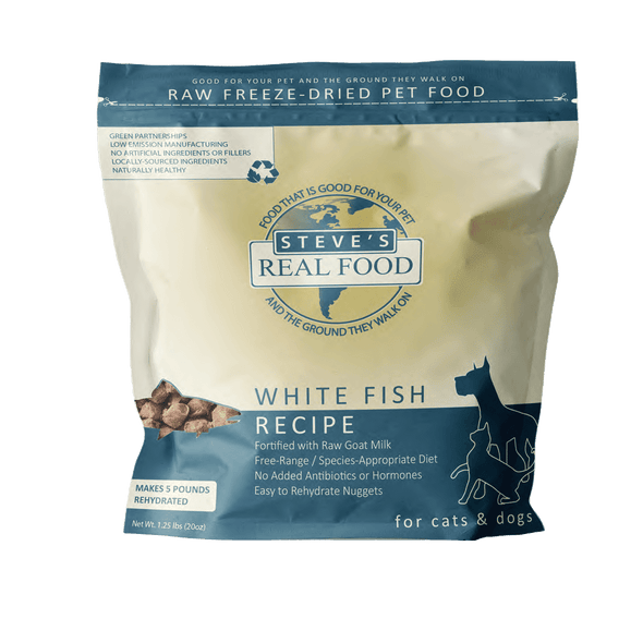 Steve's Real Food Freeze-Dried Raw Whitefish Diet for Dogs & Cats