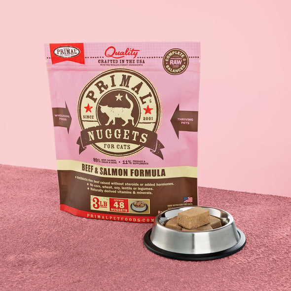 Primal Beef & Salmon Formula Nuggets For Cats
