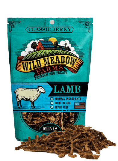 Wild Meadow Farms Classic Lamb Jerky Minis Treats for Dogs